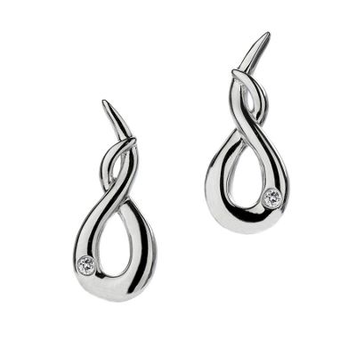 Silver 'go with the flow' earrings